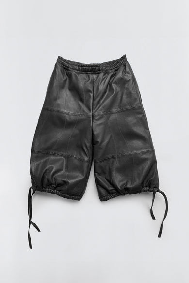 Bouyant Oversized Leather Shorts