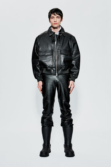 Wingman Black Leather Jacket