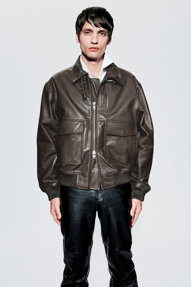 Wingman Brown Leather Jacket