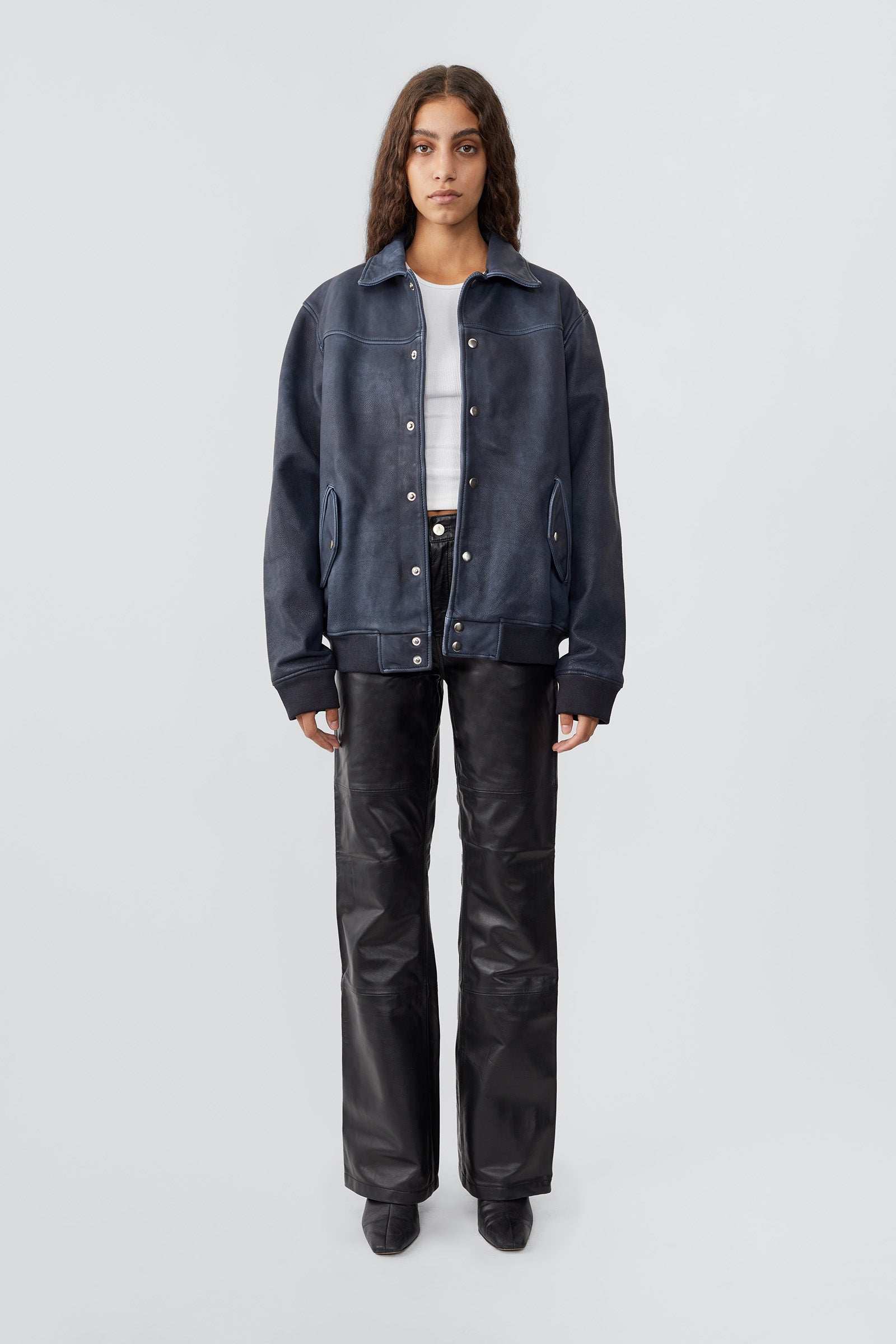 Coach Midnight Blue Leather Jacket | Shop now – Deadwood Studios