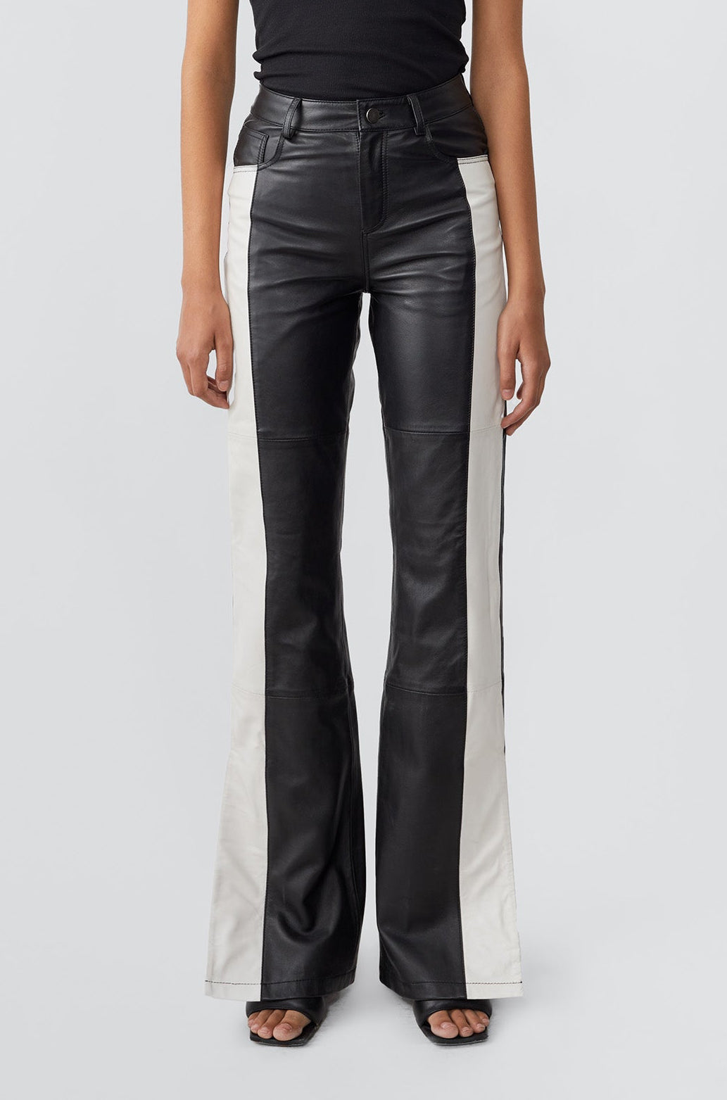 Women's Prance Black & White Leather Pants – Deadwood Studios