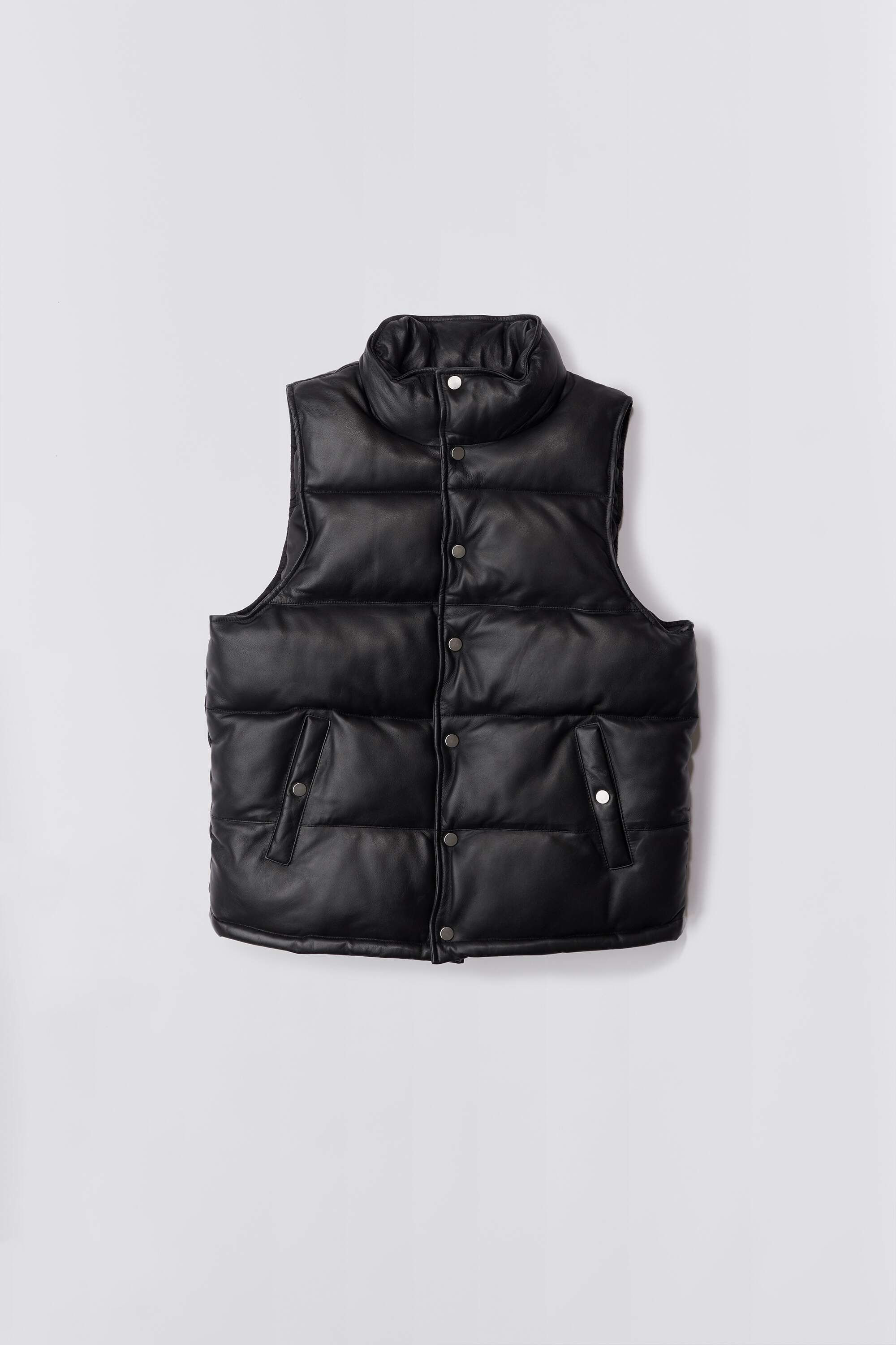 leater down vest