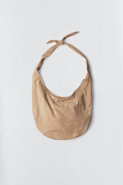 Boel Beige Suede Crossbody Bag Upcycled Suede Leather Deadwood Deadwood Studios