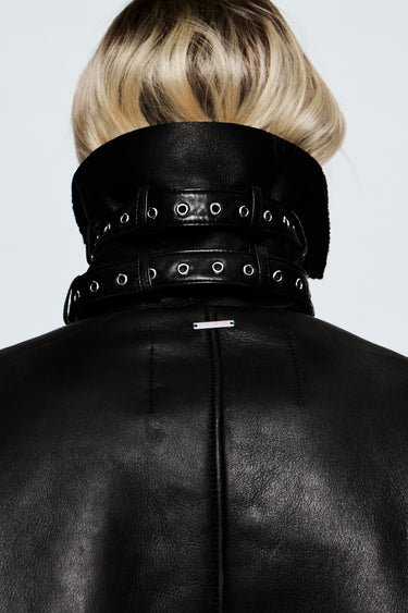 Roux Cropped Shearling Jacket