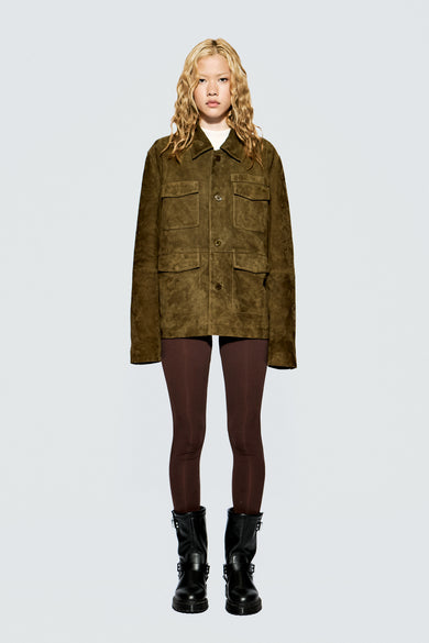 Gobi Army Green Suede Jacket