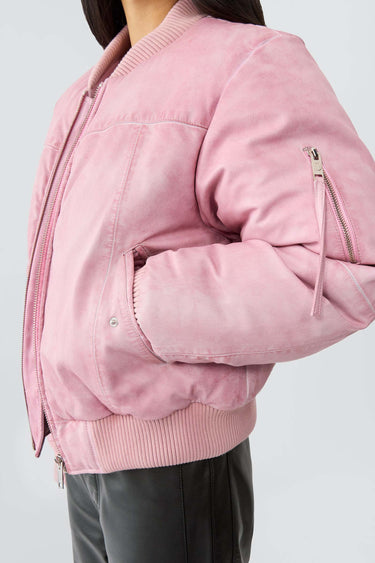 Bofinger Pink Padded Leather Jacket