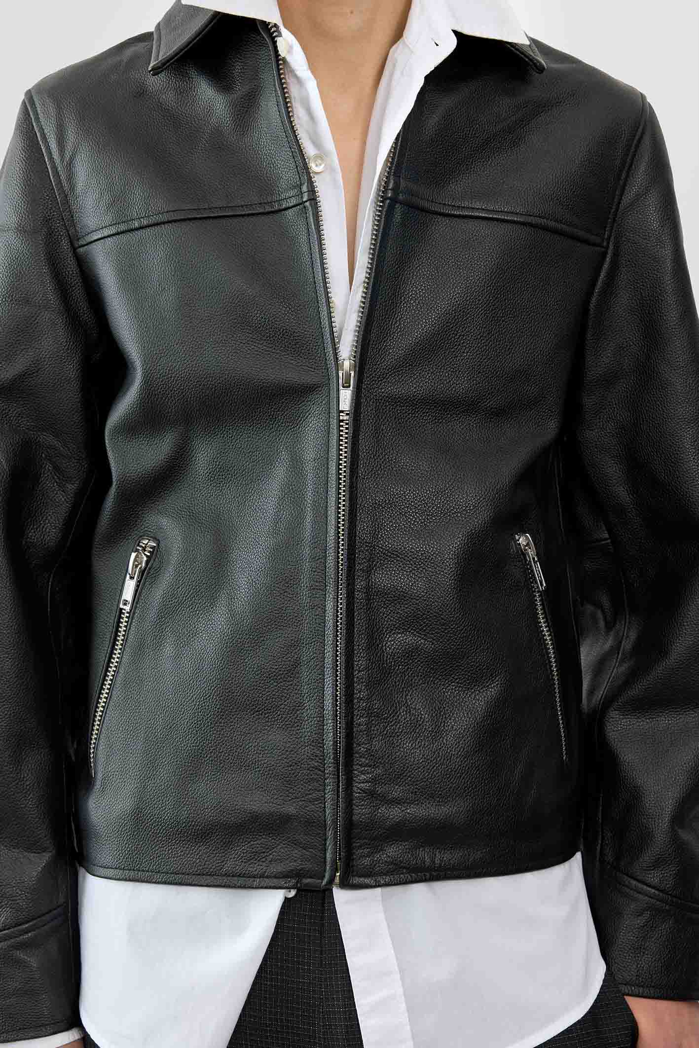 2024 お歳暮【公式】 - 人気ブランド Bruno Leather Jacket | Straight-Cut & Upcycled Cowskin ジャケット・アウター