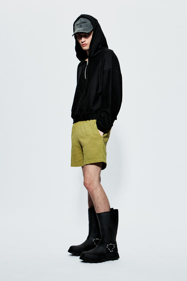 Carpe Diem Olive Cotton Shorts