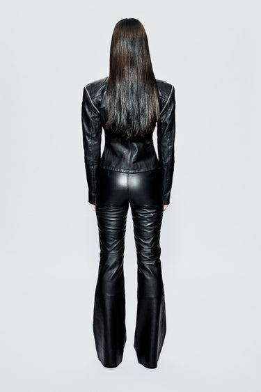 Dita Detachable Sleeves Leather Jacket