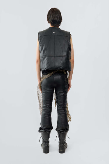 Float Black Padded Leather Vest