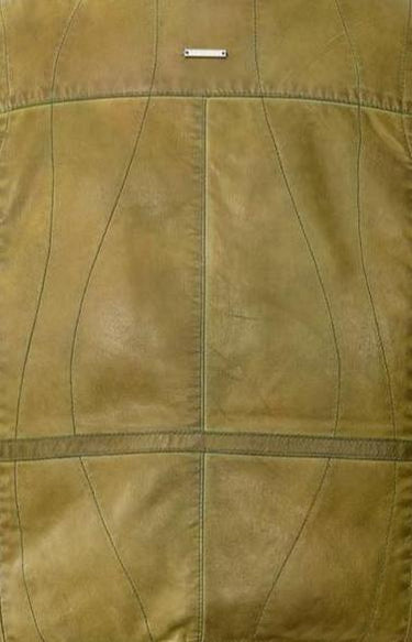 Float Olive Hand-dyed Padded Leather Vest