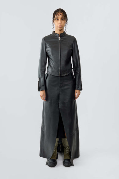 Gazelle Slim Black Leather Jacket