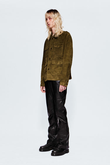 Gobi Army Green Suede Jacket