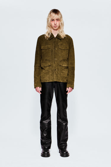 Gobi Army Green Suede Jacket