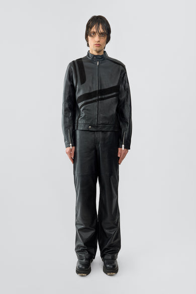 Hiro Black Leather Moto Jacket