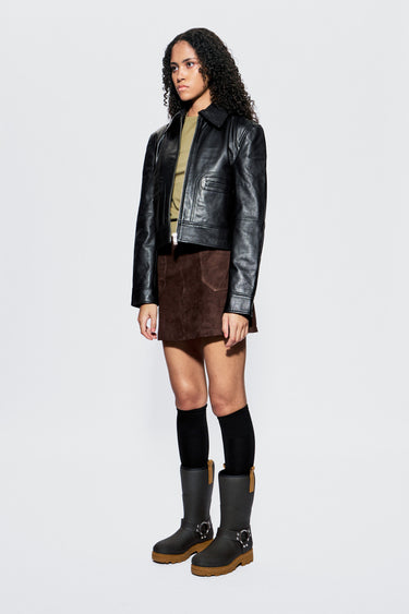 Lena Brown Suede Skirt