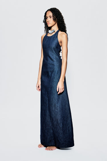 Maxine Maxi Dress – Raw Indigo Denim