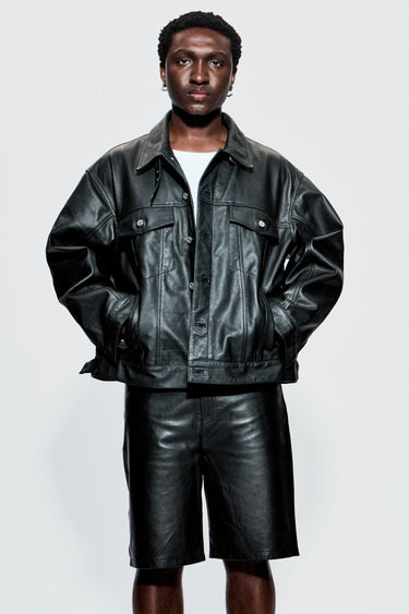 Oracle Black Leather Jacket