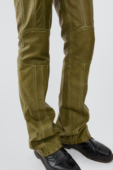 Peninsula Olive Leather Pants