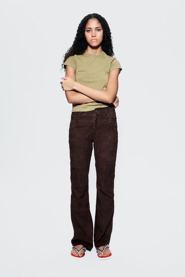 Porter Brown Suede Pants