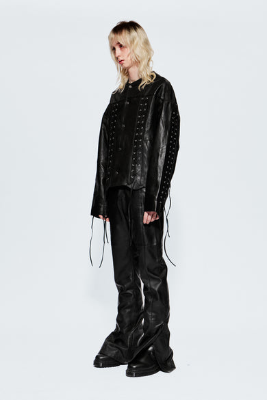 Romy Oversized Leather Jacket