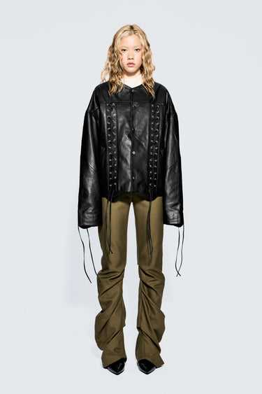Romy Oversized Leather Jacket
