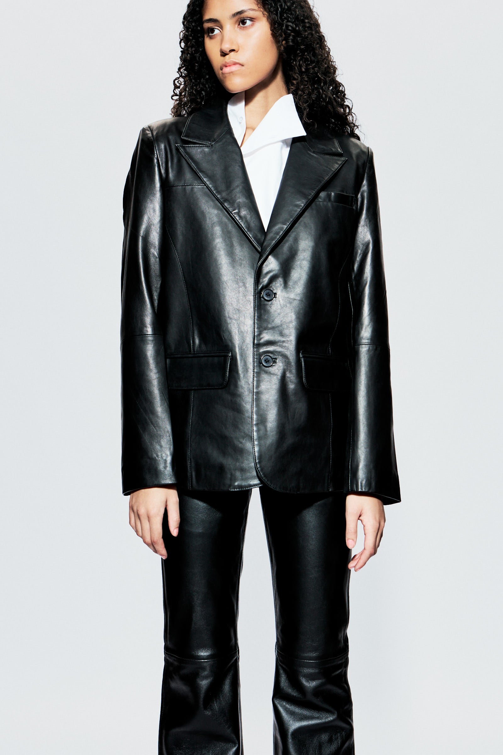 Men's Stanley Black Leather Blazer – Deadwood Studios