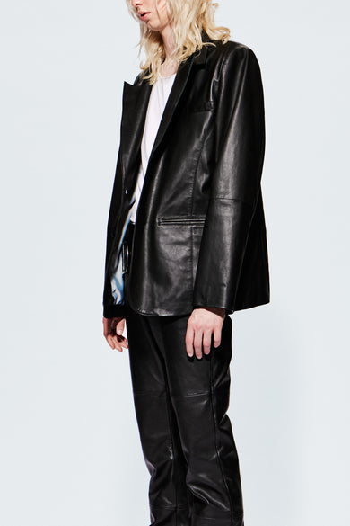Stanley Black Leather Blazer