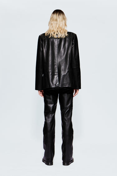 Stanley Black Leather Blazer