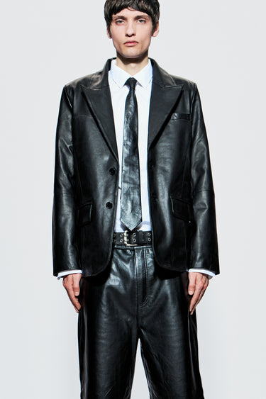 Stanley Black Leather Blazer