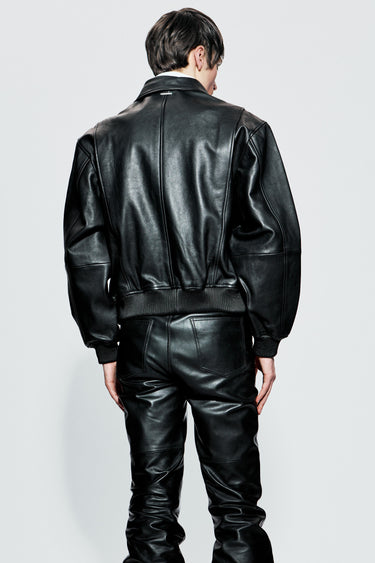 Wingman Black Leather Jacket