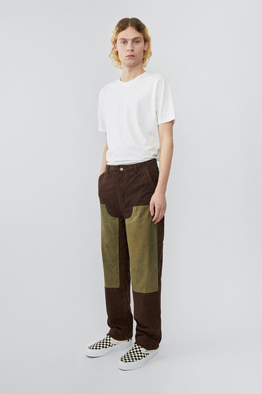 Parker Brown Suede Pants - Olive Patch