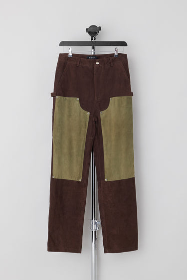 Parker Brown Suede Pants - Olive Patch