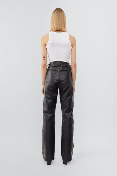 Phoebe Black Leather Pants