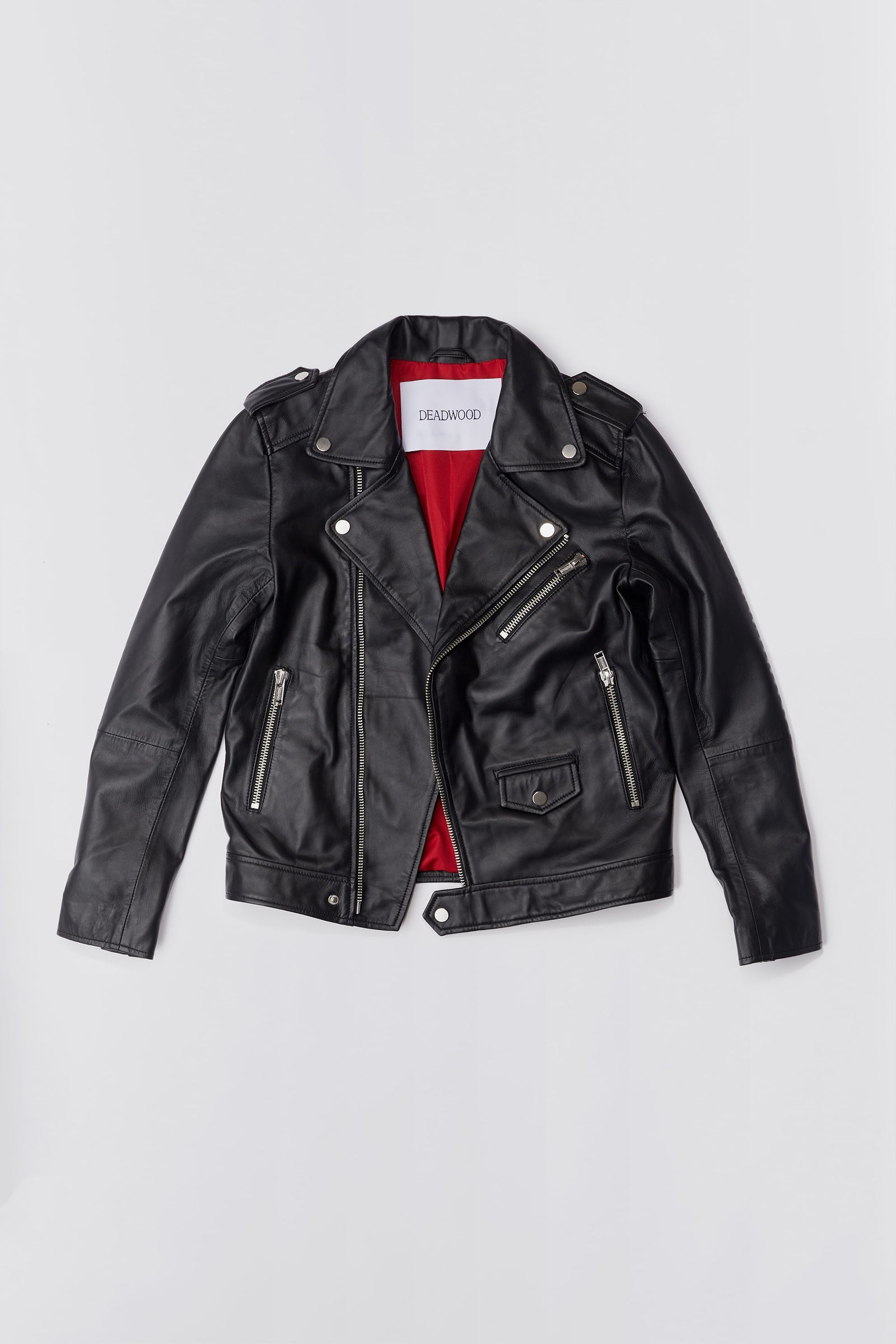 River Leather Biker Jacket – Upcycled Lambskin Deadwood